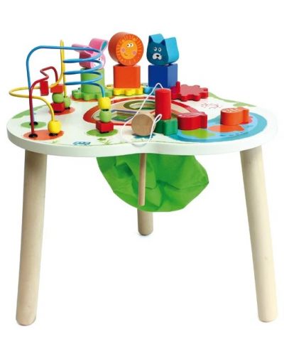 Πολυλειτουργικό ξύλινο τραπέζι παιχνιδιών Acool Toy  - 1