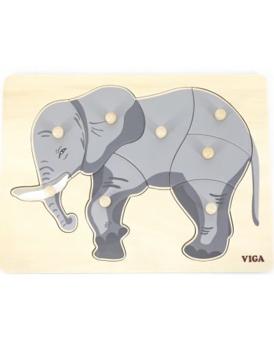 Μοντεσσοριανό εκπαιδευτικό παζλ Viga - Elephant - 1