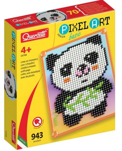 Μωσαϊκό Quercetti Pixel Art Basic - Panda, 943 μέρη - 1