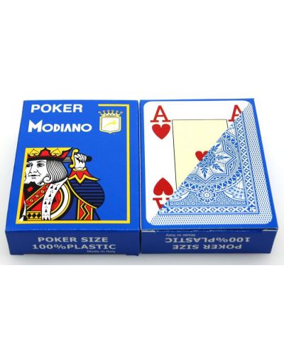 Πλαστικές κάρτες Modiano Jumbo Index - 4 Corner (μπλε) - 2