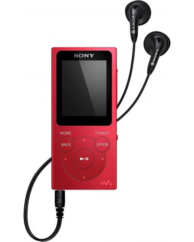 MP4 player Sony - NW-E394 Walkman, κόκκινο - 1
