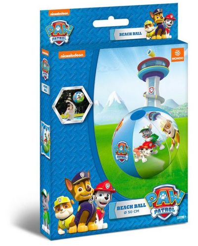 Φουσκωτή μπάλα Mondo - Paw Patrol, 50 εκ - 4