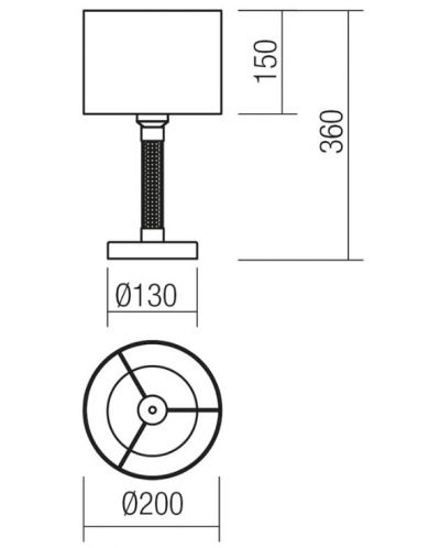 Επιτραπέζιο φωτιστικό Smarter - Astrid 01-1178, IP20, E27, 1x42W, χρώμιο - 2