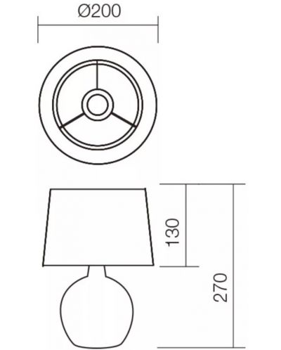 Επιτραπέζιο φωτιστικό Smarter - Home 01-1373, IP20, Е14, 1 x 28 W, μπεζ - 2