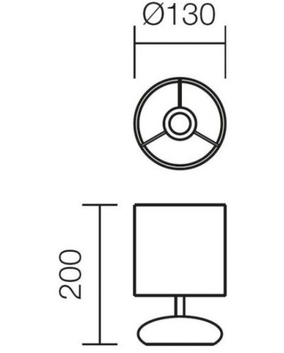 Επιτραπέζιο φωτιστικό Smarter - Five 01-858, IP20, 240V, Е14, 1x28W, γκρι - 2