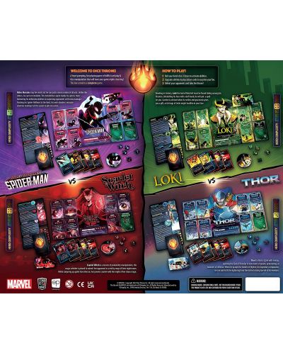 Επιτραπέζιο παιχνίδι Marvel Dice Throne 4 Hero Box - Scarlet Witch vs Thor vs Loki vs Spider-Man - 2