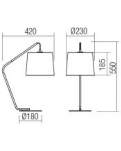 Επιτραπέζιο φωτιστικό Smarter - Kermit 01-3075, IP20, E27, 1 x 42 W, χρυσό ματ - 2