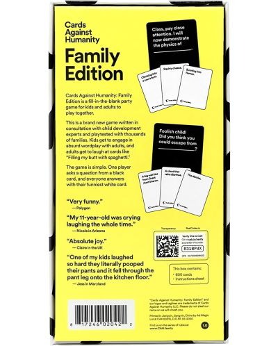 Επιτραπέζιο παιχνίδι Cards Against Humanity: Family Edition - οικογενειακό - 2