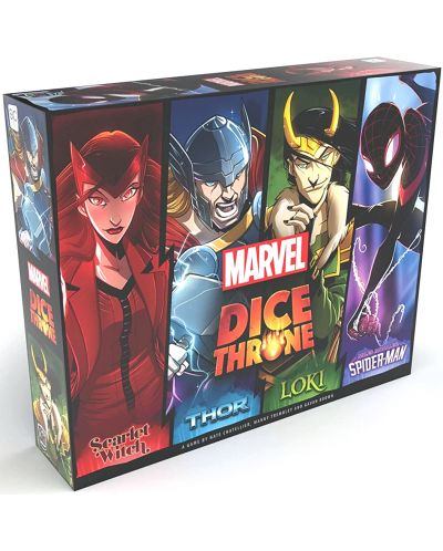 Επιτραπέζιο παιχνίδι Marvel Dice Throne 4 Hero Box - Scarlet Witch vs Thor vs Loki vs Spider-Man - 1