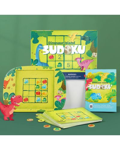 Επιτραπέζιο μαγνητικό παιχνίδι  Toi World - sudoku,Νησί δεινοσαύρων - 2