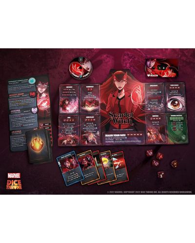 Επιτραπέζιο παιχνίδι Marvel Dice Throne 4 Hero Box - Scarlet Witch vs Thor vs Loki vs Spider-Man - 4