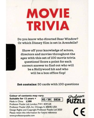 Επιτραπέζιο παιχνίδι Professor Puzzle - Movie Trivia - 2