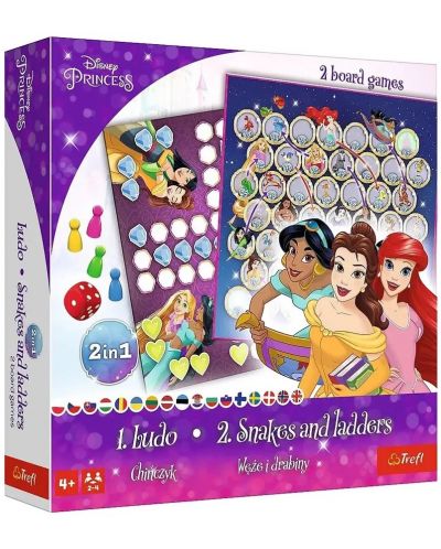 Επιτραπέζιο παιχνίδι 2 σε 1 Disney Princess (Ludo/Snakes and Ladders) - παιδικό - 1