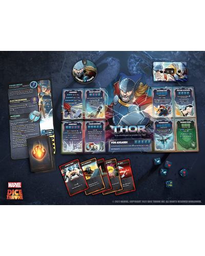 Επιτραπέζιο παιχνίδι Marvel Dice Throne 4 Hero Box - Scarlet Witch vs Thor vs Loki vs Spider-Man - 5
