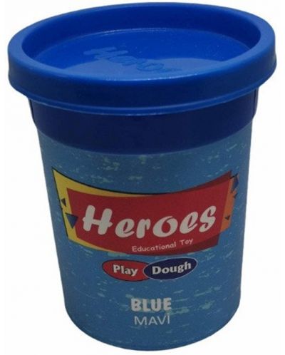Φυσική πλαστελίνη σε κουτί Heroes Play Dough - Μπλε - 1