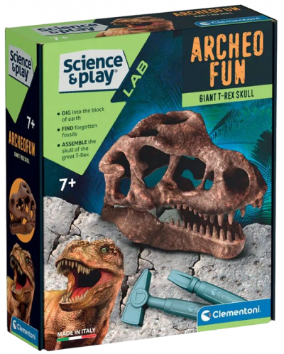 Εκπαιδευτικό σετ Clementoni Science &Play - Ανασκαφή κρανίου τυραννόσαυρου - 1