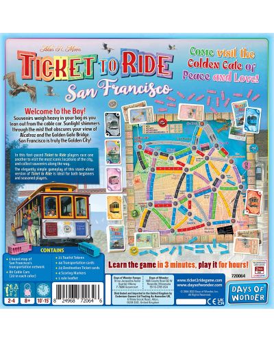 Επιτραπέζιο παιχνίδι Ticket To Ride: San Francisco -οικογένεια - 3