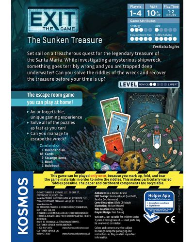 Επιτραπέζιο παιχνίδι Exit: The Sunken Treasure - οικογενειακό - 3