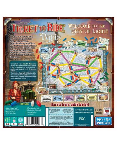 Επιτραπέζιο παιχνίδι Ticket To Ride: Paris - Οικογενειακό  - 2