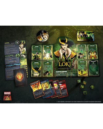 Επιτραπέζιο παιχνίδι Marvel Dice Throne 4 Hero Box - Scarlet Witch vs Thor vs Loki vs Spider-Man - 6