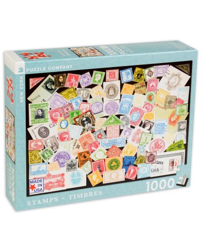 Παζλ New York Puzzle 1000 κομμάτια - Γραμματόσημα - 1