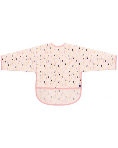 Αδιάβροχη σαλιάρα με μανίκια και τσέπη KikkaBoo - Arty, Pink Pattern - 1