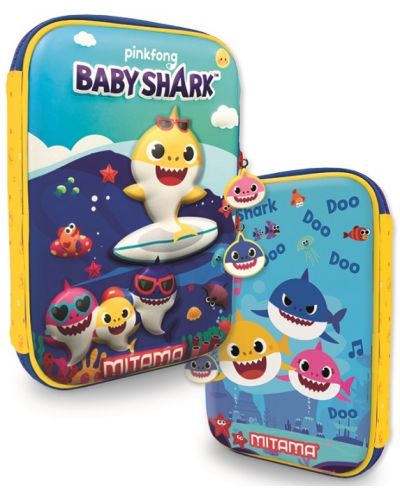 Κασετίνα με σχολικά είδη Mitama Baby Shark - Με 3D εφέ, ποικιλία - 2