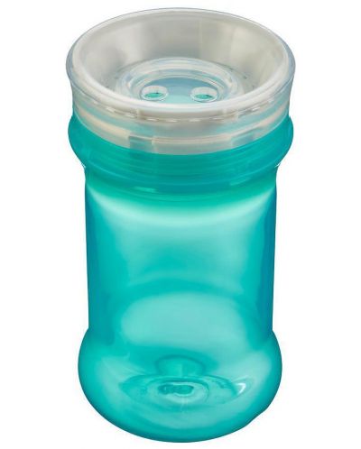 Κύπελλο που δεν χυθεί με μαλακό χείλος σιλικόνης  Vital Baby - 360°, 280 ml,πράσινο - 2