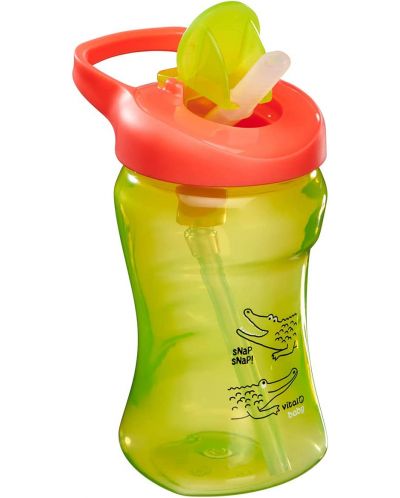 Μπουκάλι που δε χύνεται  με καλαμάκι  Vital Baby -12+ μηνών, 340 ml, πράσινο - 2