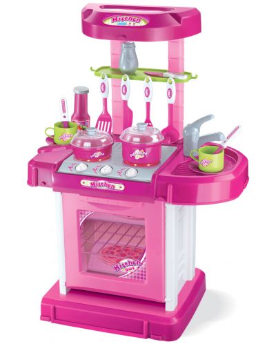 Σετ παιχνιδιού Buba My Kitchen - Παιδική κουζίνα, ροζ - 1