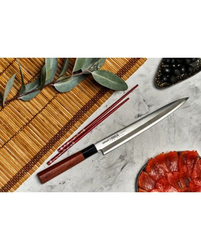 Μαχαίρι για ψάρι Samura - Okinawa Yanagiba, 24 cm, μονόπλευρη  - 4