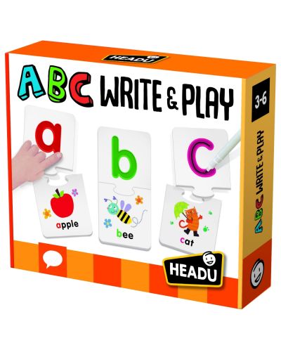 Εκπαιδευτικό παζλ Headu ABC - Γράψε και παίξε - 1