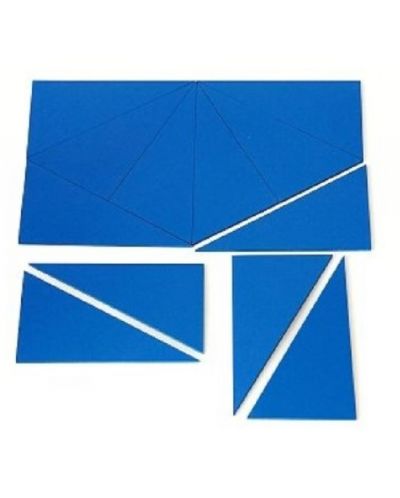 Εκπαιδευτικό σετ Smart Baby - Τρίγωνα κατασκευής Montessori, μπλε - 2