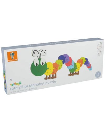 Εκπαιδευτικό παζλ Orange Tree Toys - Κάμπια, αγγλικό αλφάβητο - 1