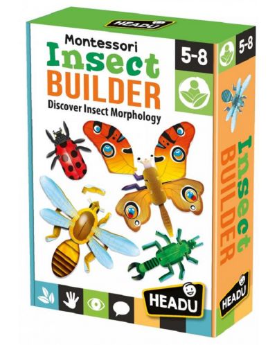 Εκπαιδευτικό παιχνίδι Headu Montessori - Κατασκευαστής εντόμων - 1