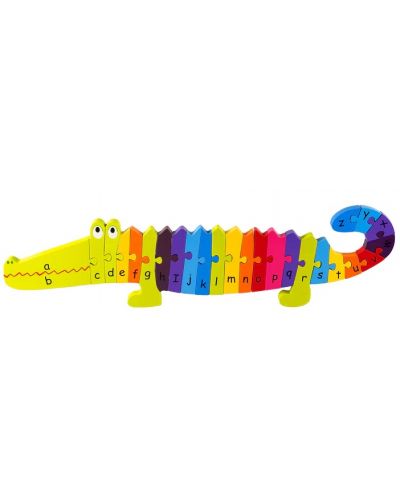 Εκπαιδευτικό παζλ Orange Tree Toys - Κροκόδειλος, αγγλικό αλφάβητο - 2