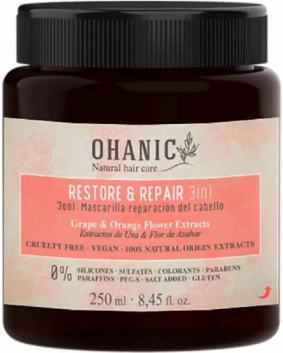 Ohanic Restore &Repair Μάσκα επανόρθωσης για ξηρά και ταλαιπωρημένα μαλλιά, 250 ml - 1