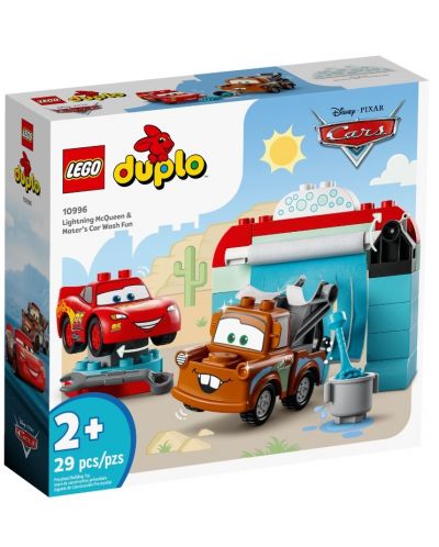 Κατασκευαστής LEGO Duplo - Διασκέδαση στο πλυντήριο αυτοκινήτων με τους McQueen and Matthew (10996) - 1