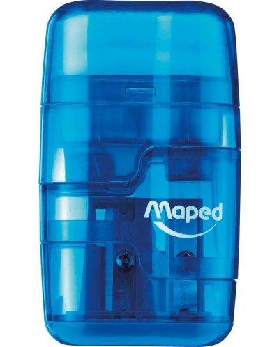 Ξύστρα με γόμα Maped Connect - Тransparent, μπλε - 1