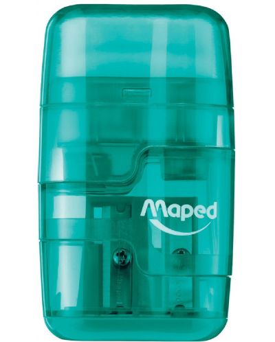 Ξύστρα με γόμα Maped Connect - Тransparent, πράσινο - 1