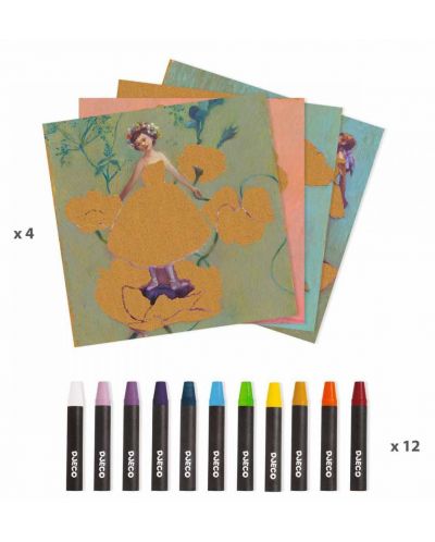 Χρωματισμός με κηρομπογιές Djeco εμπνευσμένες από - Edgar Degas, Ιμπρεσιονισμός - 2