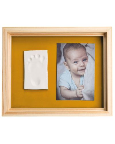 Αποτύπωμα  Baby Art - Pure Frame, κορνίζα Natural, με οργανικό πηλό - 2