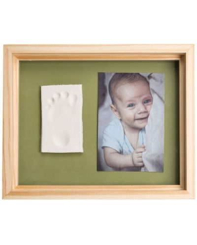 Αποτύπωμα  Baby Art - Pure Frame, κορνίζα Natural, με οργανικό πηλό - 1