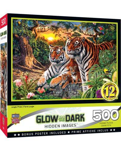 Παζλ Master Pieces  500 κομμάτια - Τίγρεις στη ζούγκλα   - 1