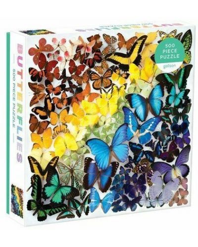 Παζλ Galison από 500 κομμάτια - Όμορφες πεταλούδες - 1