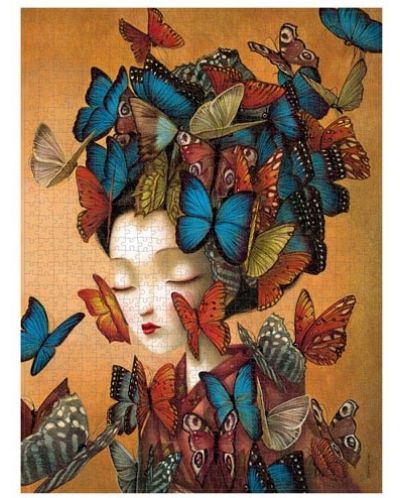 Παζλ  Paperblanks  1000 τεμαχίων-- Το κορίτσι με τις πεταλούδες - 2