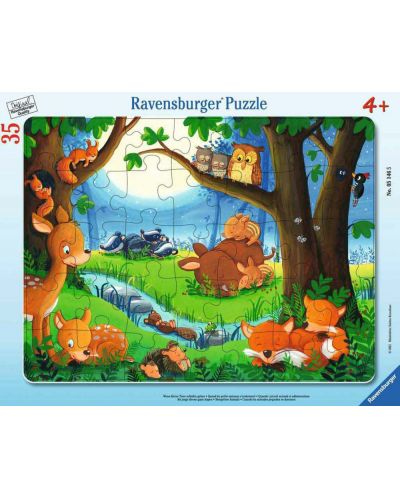 Παζλ Ravensburger 35 κομμάτια - Κοιμισμένα ζώα του δάσους - 1