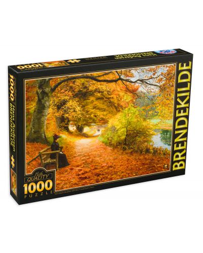 Παζλ D-Toys 1000 κομμάτια – Αλέα με φθινοπωρινά δέντρα, Hans Andersen Brendekilde - 1