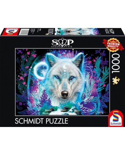 Παζλ Schmidt από 1000 κομμάτια - Νέον αρκτικός λύκος - 1