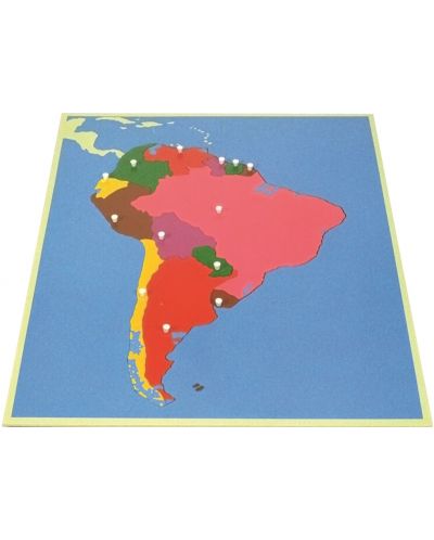 Παζλ  Монтесори Smart Baby -Χάρτης της Νότιας Αμερικής, 13 μέρη - 1